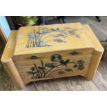 A Vintage Camphor wood chest. 58cm x 100cm x 56cm.