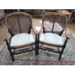 Two Bergere chairs