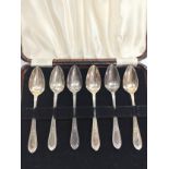 A cased set of Silver-Plated Teaspoons.