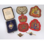 A collection of military insignia.