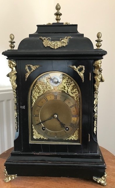 A 19th century German mantle clock by Winterhalder & Hofmeier. Comes with three keys - the small key