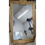 A 20th century rectangular gilt mirror 88cm x 50cm.