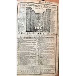 The Gentleman's Magazine for January 1772, leather bound . Some light staining. By Sylvanus Urban,