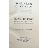 Brian Hatton. A Young Painter Killed in the First World War. 1926. 2 volumes. In need of