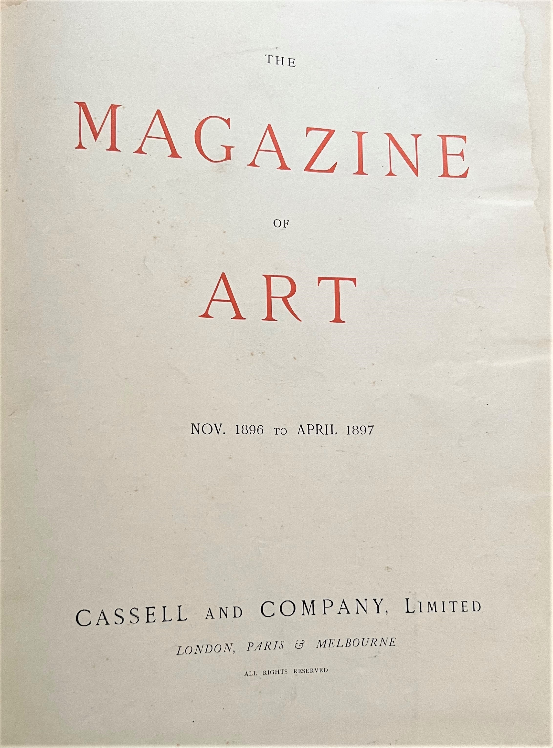 The Magazine of Art. 1897.