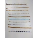 Ten assorted bracelet sets various