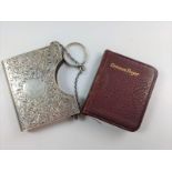 A silver backed prayer book