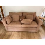 Brown large two-seater sofa 204cm (including arms) 96cm depth