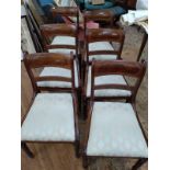 Six dining chairs