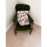 A low seated bedroom chair