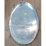 A two-handle large oval tray with pierced border