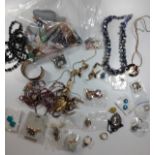 Three boxes of miscellaneous costume jewellery