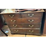 A George III Oak Chest of Drawers. Circa 1780. provenance, 80 Rose Street Wokingham.