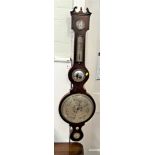 A George III mahogany Mercury barometer. Circa 1790.
