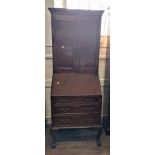 A mahogany Bureau Bookcase. Circa 1900.189 x 70 x 62cm.
