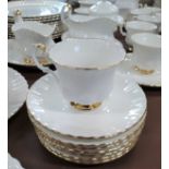 A Royal Albert white and gold "Val D'or" dinner, tea and coffee service (128) Oval dish, bowl 4