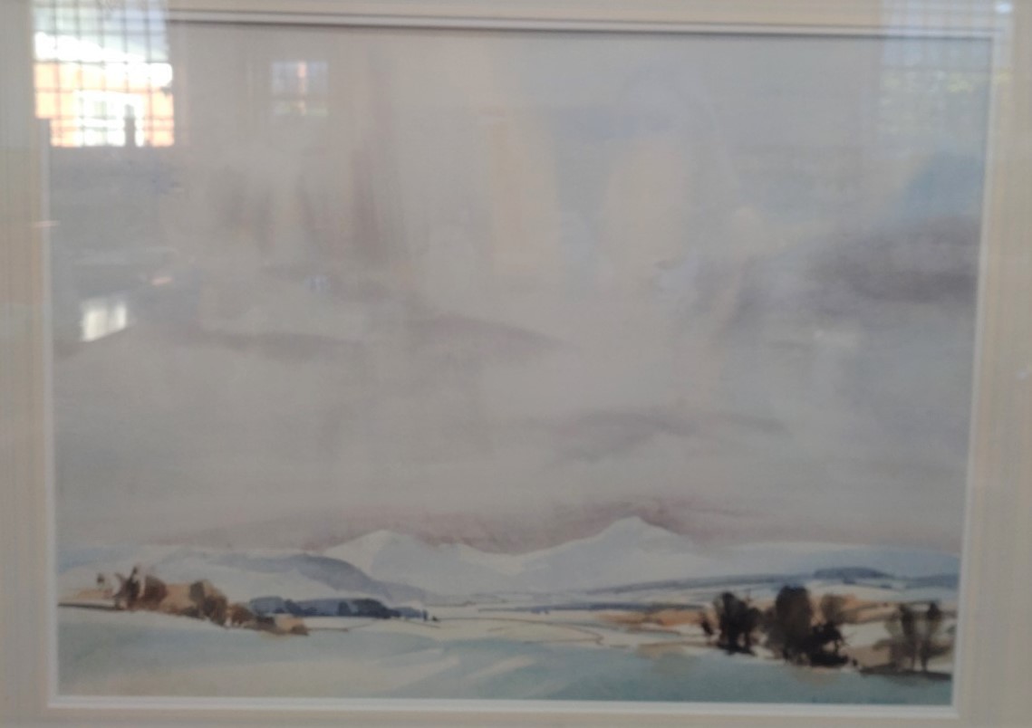 Aubrey R Philips RWA (1920-2005) watercolour signed "Snow Landscape". 49cm x 68cm