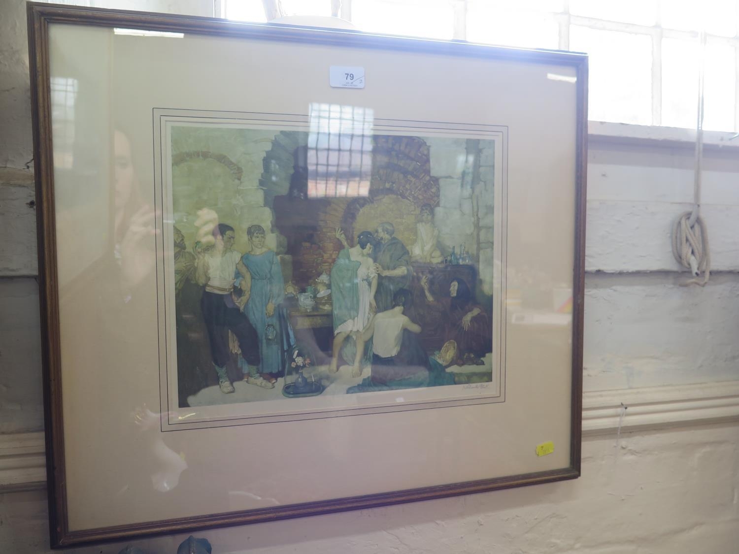 After Sir William Russell Flint 'Chattels' W.J. Stacey print signed in pencil and with blind stamp - Image 9 of 10