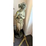 A Victorian Garden Statue, of a classical lady. 116cm high. Provenance, 80 Rose Street Wokingham.