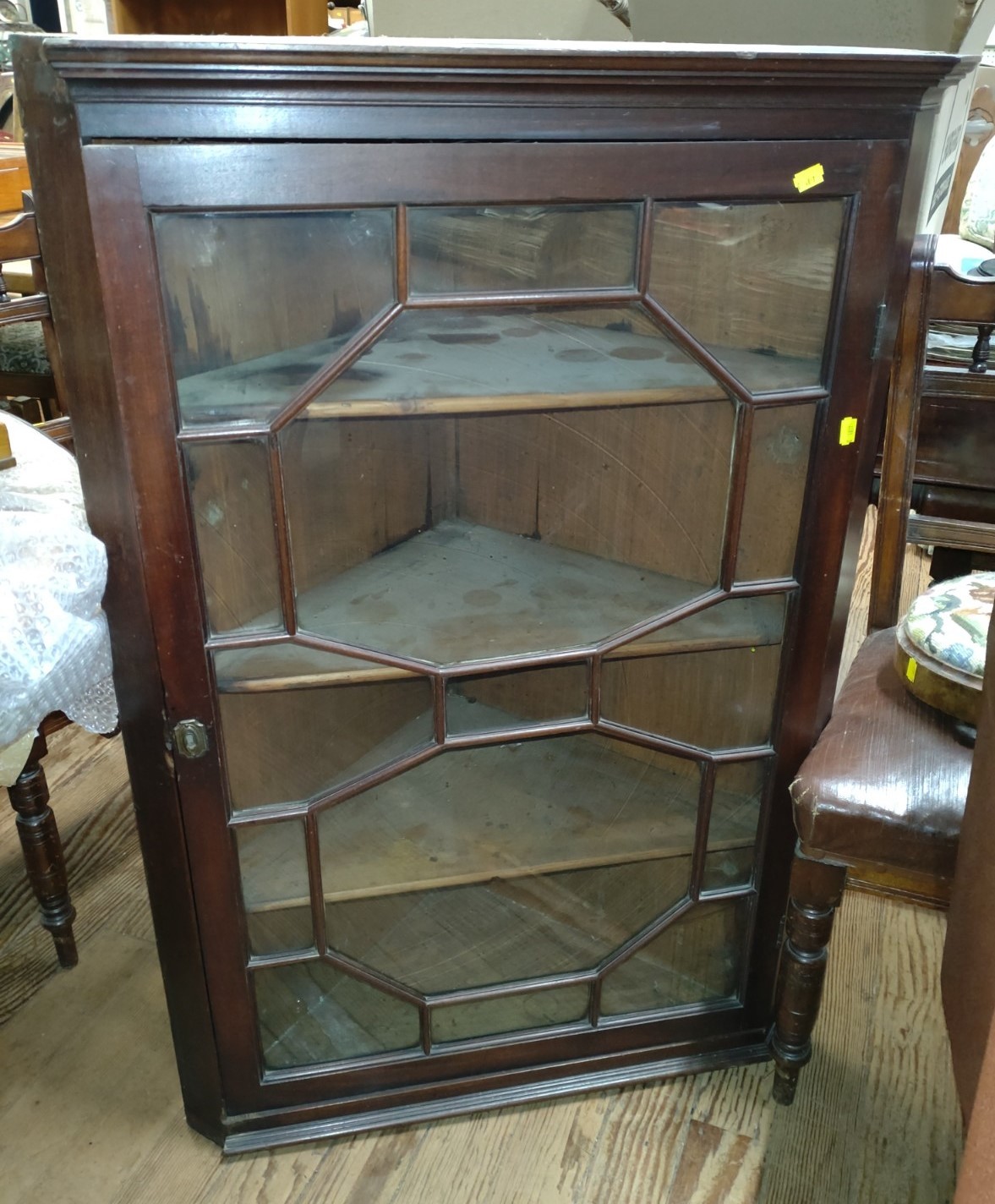 A Mahogany Corner Unit. 20th century.