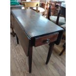 A Vintage Drop leaf table with drawer