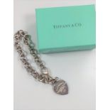 Tiffany love heart silver bracelet "Return to Tiffany" with box.