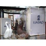 Lladro African Woman and 8039 Geese with boxes (2)