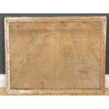 An antique painted and gilded pine framed rectangular wall mirror 83cm x 66cmCondition report: The