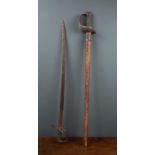 A George V British Officer's sword by J.R. Gaunt & Son together with a scabbard, the blade 83cm in