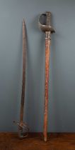 A George V British Officer's sword by J.R. Gaunt & Son together with a scabbard, the blade 83cm in