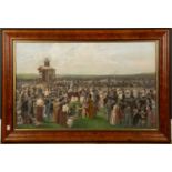 Melbourne Races, print 49cm x 79cm framed and glazed overall 65cm x 97cmCondition report: Good