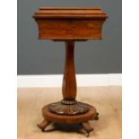 A William IV rosewood teapoy, 46cm wide x 40cm deep x 80cm highCondition report: In good condition