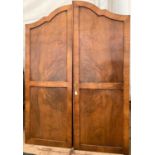 A 20th century walnut two drawer wardrobe 130cm wide x 60cm deep x approximately 230cm highCondition