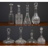 A set of eight modern cut glass decanters, the largest 33cm high (8)Condition report: In good