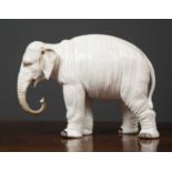 A late 19th century Samson porcelain elephant after Meissen, 22cm long x 16cm highCondition
