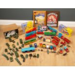 A collection of vintage toys to include a Corgi Classics Chipperfield Circus number 31901, with