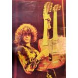 A group of 20th century pop posters, Led Zeppelin, Jimmy Page and Keith Anderson all produced by Big
