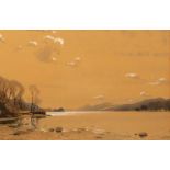 William Heaton Cooper (1903-1995) Early Spring Head of Coniston Water, watercolour, signed lower