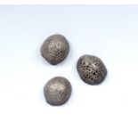 Three small white metal weights Chinese, 19th CenturyCondition report: At present, there is no