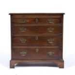 Mahogany small chest of drawers 19th Century, fitted with a brushing slide, 75cm wide x 45cm deep
