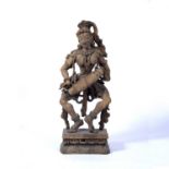 Carved hardwood figure of Shiva Indian, 20th Century, 99cm high overallCondition report: At present,