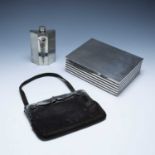 Small collection of pieces consisting of a Danish Prima HG silver-plated box with engine turned