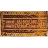 Anatolian Kelim polychrome rug with traditional designs, 235cm x 130cmCondition report: At