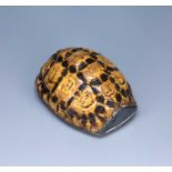 George III silver and white metal snuff box mounted Leopard Tortoise shell body, the lid/cover