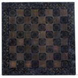 Brass and metal chess board Indian, 60cm x 60cmCondition report: With marks and wear