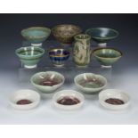 Doug Jones (Contemporary) collection of studio pottery, consisting of: bowls, a vase and dishes,