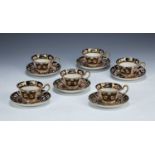 Set of six Royal Crown Derby coffee cups and saucers pattern 2451Condition report: In good