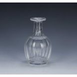 Glass fluted carafe Italian, with etched mark, 17cm highCondition report: In good condition.
