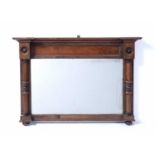 Mahogany overmantel mirror with gadrooned detail at the bottom edge, 78cm x 54cmCondition report: At