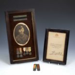 Group of Edward VII and Queen Victoria South Africa miniature medals and a further case of South